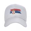 Personalizované Srbsko Flag Baseballová čepice Ženy Unisex Prodyšný Srbský Hrdý táta Klobouk Sportovní Snapback Čepice Sluneční čepice