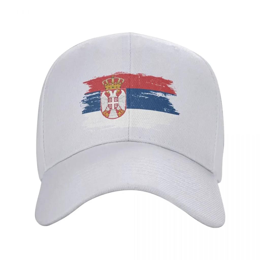 Personalizované Srbsko Flag Baseballová čepice Ženy Unisex Prodyšný Srbský Hrdý táta Klobouk Sportovní Snapback Čepice Sluneční čepice