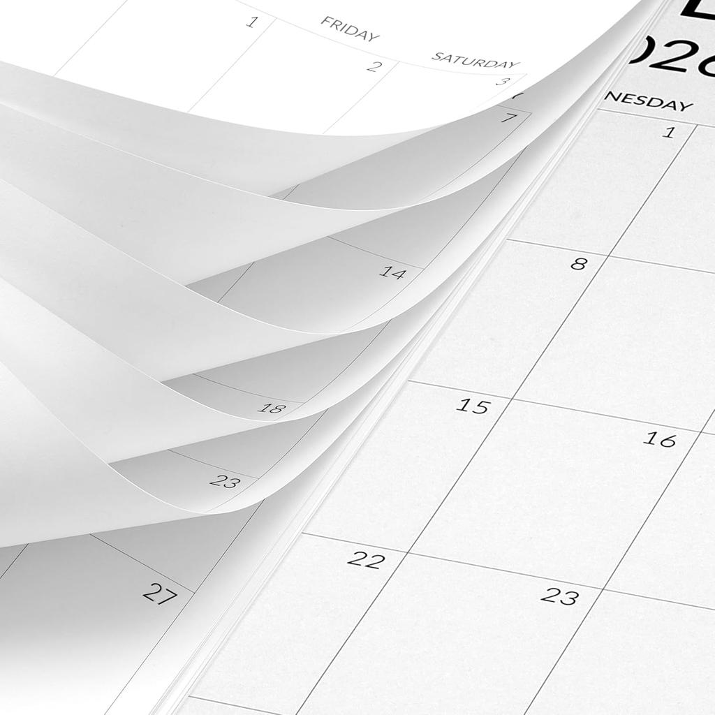 Wall Calendar 2026, 12 Month Large Calendar from October 2025 To December 2026 w/Wire Hanging, 14.5’’x11’’ Thick Paper Big Calendar for