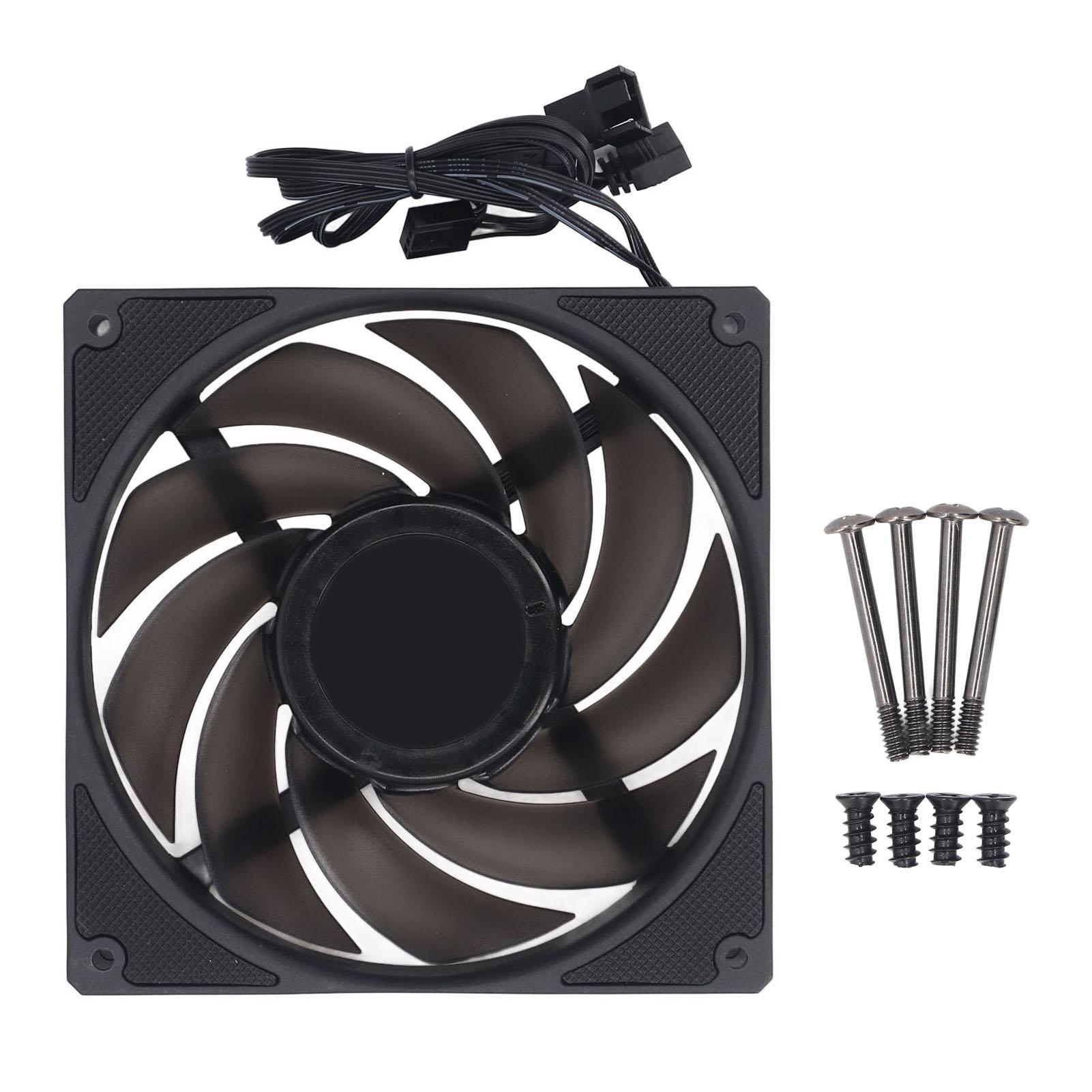 

140-мм вентилятор для процессора 5 В ARGB 2000 об/мин 4-контактный PWM MFDB динамический подшипник давления обратные лопасти тихий корпус Coole Black