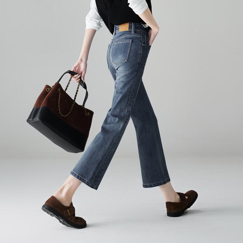 SOFSIL Women s High-Waist Crop Flare Jeans 27/M