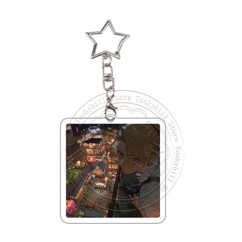 Pixel Daemons of The Shadow Realm Acrylic Keychain Exquisite Anime Cartoon Cosplay Props Decor Accessories Characters Role Gift