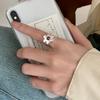 Persönlichkeit Süße Blume Glatte Oberfläche Öffnungsring Trend Breiter Rand Zeigefingerring für Damen Korea Mode Schmuck Geschenke