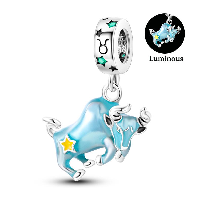 Charm Bead Components Compatible With Pan Copper Metal Firefly Ocean Star Butterfly Glowing Changing Color Trendy Authentic Original Bracelets Do It