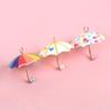 5Pcs Dollhouse Mini Simulation Small Umbrella Diy Earrings Necklace Charms Scrapbooking Embellishment Craft Decoration