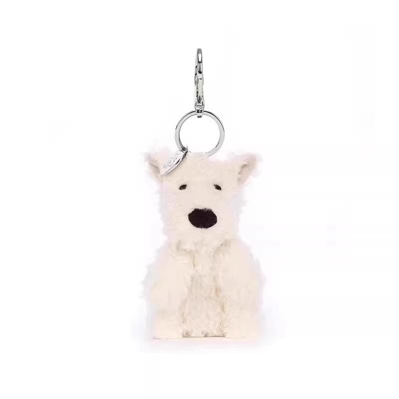 JC Serie Leuke Dierlijke Knuffel Pluche Sleutelhangers Pinguïn Kikker Beer Schildpad Zacht Speelgoed Bedeltjes voor Tassen Decoratie Ideaal Verjaardagscadeaus voor Kinderen white