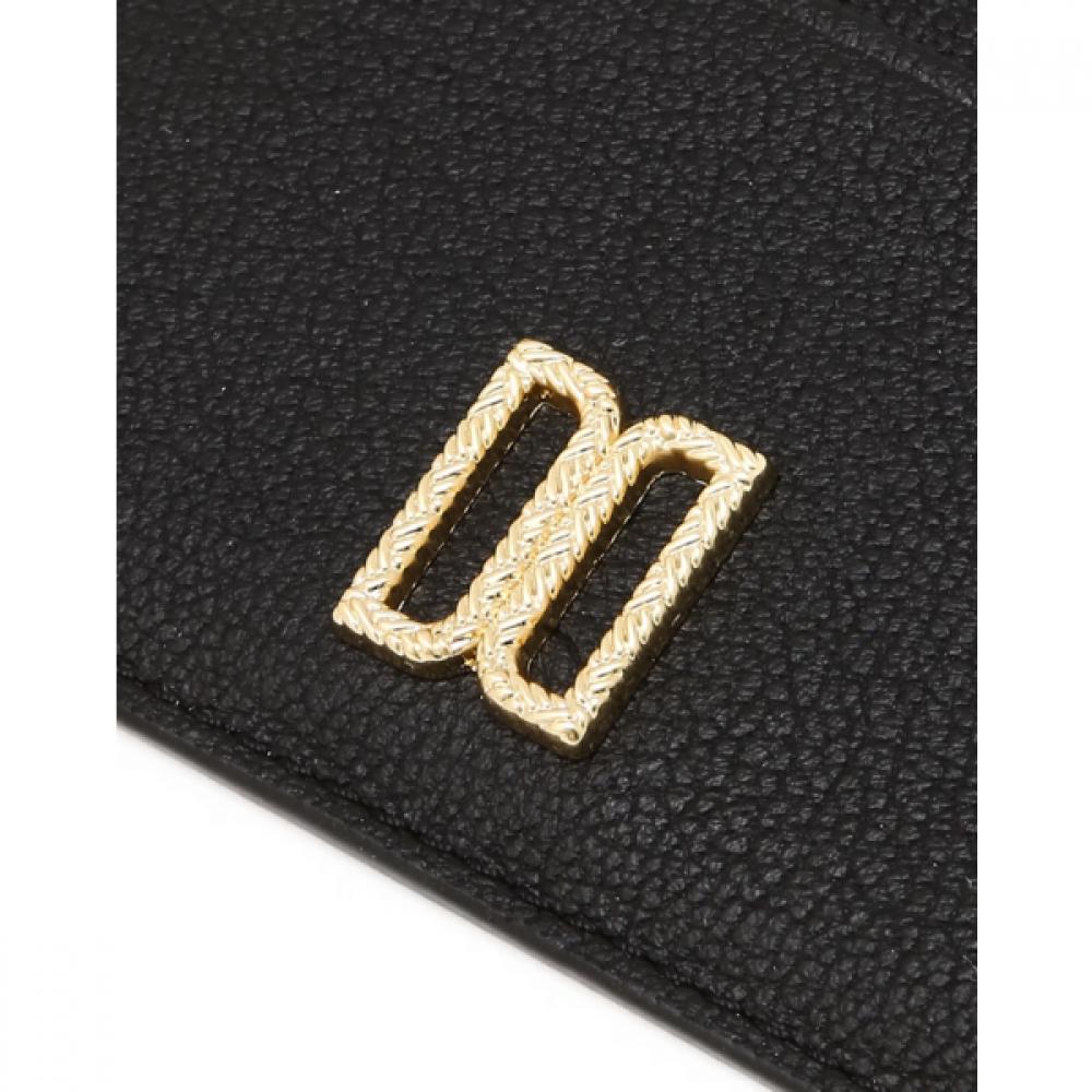 Dcho6e150bk [azella] Porte-cartes Noir Dd Logo Cuir de Vache