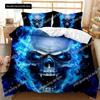Skull Duvet Cover Set Halloween Men Horror Gothic Comfortable Duvet Quilt Cover Pillowcase Bedding Set Decoration Home Textile