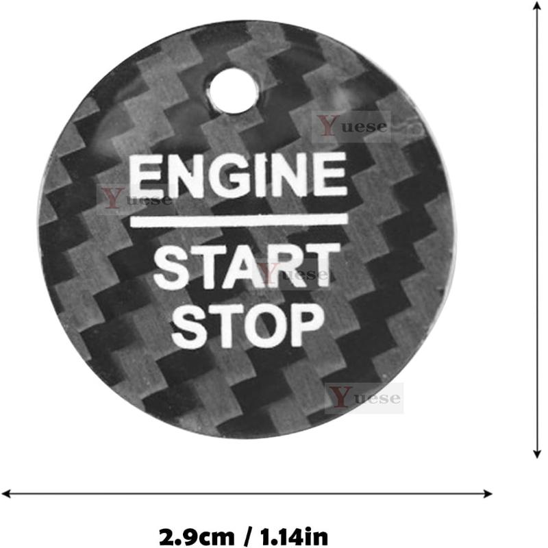 For Ford 150 Sharp EVOS Focus Forus Edge Mondeo Explorer Ranger Pickup SUNJIKA Carbon Fiber Consoles Engine Start Stop Button