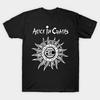 T-shirt da uomo nera stampata Alice In Chains Stampa su carta transfer senza taglio T-shirt in cotone