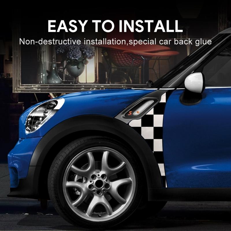 2 ks/Sada pro Mini Cooper R55 R56 R61 R60 Countryman Blatník Boční Mřížka Ozdoba Dekorace Samolepka Doplňky do Auta Auto-Styling