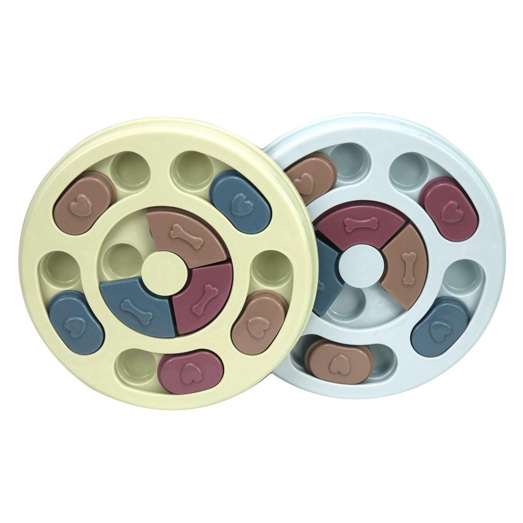 Pet Dog Puzzle Slow Feeder Bowl - Bite-Resistant, Leak-Proof Interactive Decompression Toy.