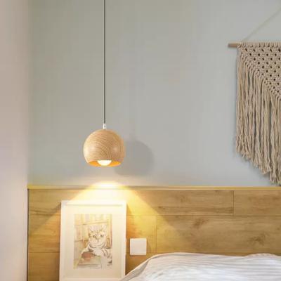 Nordic Wood Grain LED Pendant Light E27 Simplicity Decor Hanging For Bedroom Hall Living Room Study Home Ambience