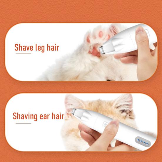 Pet Hair Trimmer Narrow Blade Cat Paw Trimmer Rechargeable Pet Hair Shaver with LED Light Pet Grooming Clipper for Paws Ears Face Small Dogs Cats