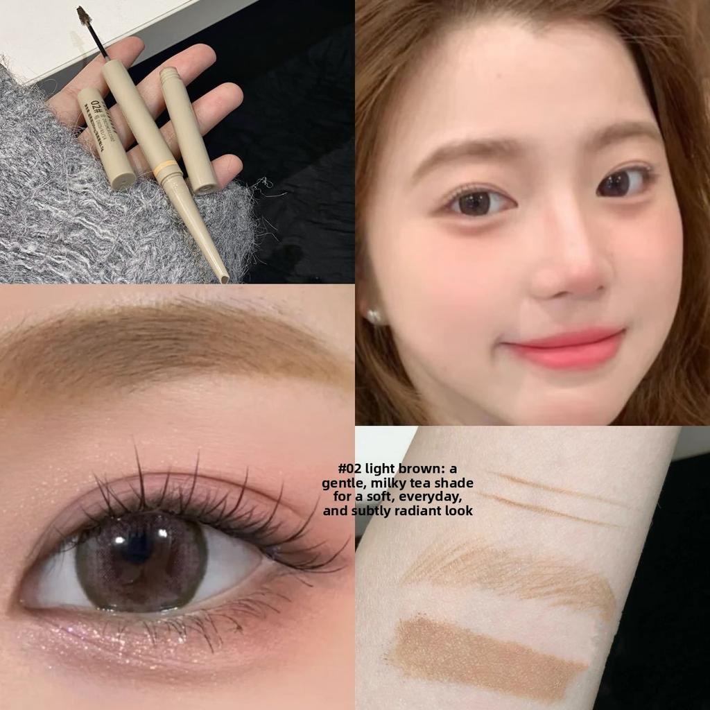 Double-head Eyebrow Pencil Eyebrow Brush, Eyebrow Dye Cream, Natural Wild Eyebrow Three-dimensional Eyebrow Pencil