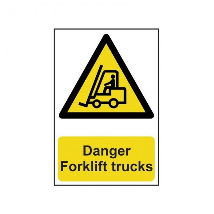 Scan Danger Forklift Trucks - Pvc Sign 200 X 300mm