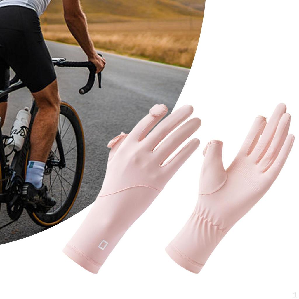 Sun Protection Gloves for Women Driving Touchscreen Non Slip Full Finger
