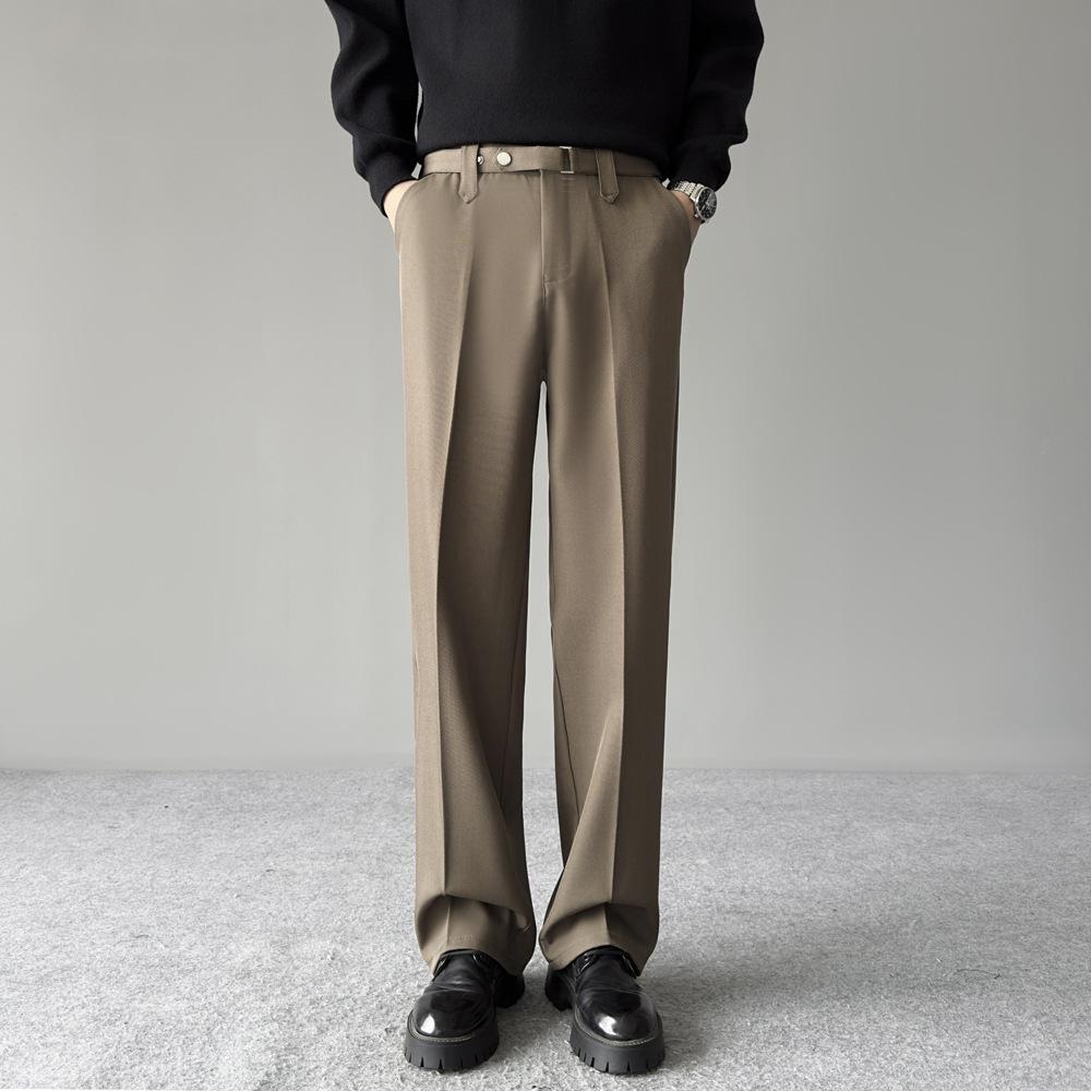 New Loose Casual Pants Men's Korean Version of Trendy Versatile Suit Pants High-end Design Straight Trousers Men's Clothing