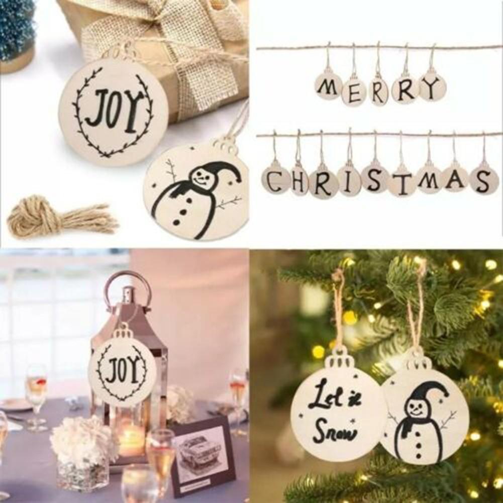 Create Lasting Memories with 30Pcs Wooden Christmas Ornaments DIY Decor