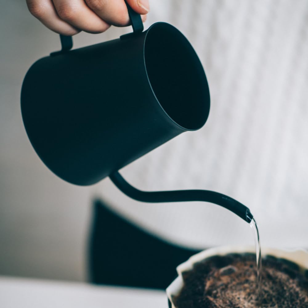 HARIO Mini Drip 300mL Stainless for Hand Drip Kettle, Capacity, Black, Steel, Coffee, MDK-300-MB