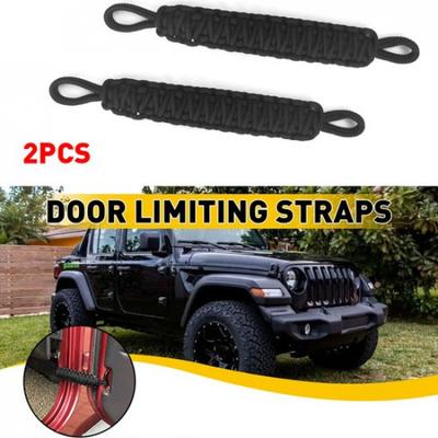 2× Sangles de Limitation de Porte Robustes Sangle Duty US Pour 1976- Jeep Wrangler JK YJ TJ