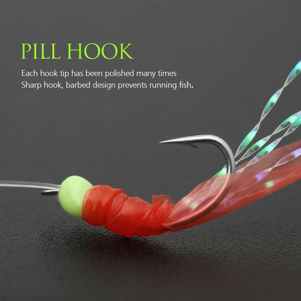 

Tackle Fishing Hooks Rigs Swivel Lure Luminous Shrimp Bait Carbon String Hook Luminous Fake Shrimp 12#