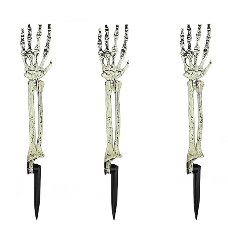 Halloween Dekorationen Simulation Handknochen Skelett Hof Bodeneinsteckung Geisterhand Knochen Geisterfest Dekoration Requisiten