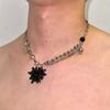 Romance Love Heart Necklace with Crystal Embellishments Sturdy Alloy Trendy Accessory for Stylish Women Ladies
