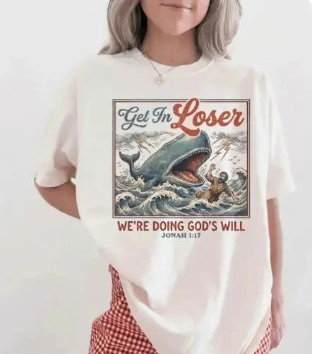 Funny Christian Jonah 1:17  Shirt, Bible Humor Religious Tee S