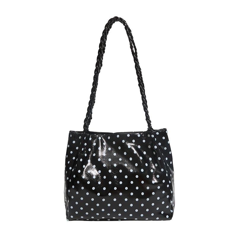 Fashionable Polka Dot Shoulder Bag for Commuting, Large Capacity Bag, Hand-held Tote Bag