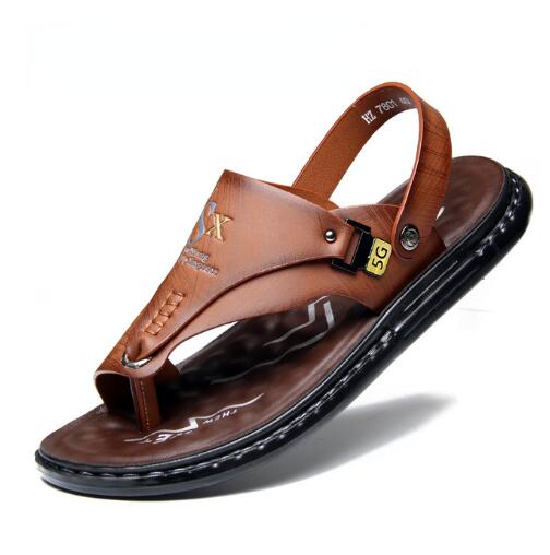 Men's sandals wholesale summer non-slip beach shoes men's  trade large size new flip-flops leisure outside to wear sandals D250