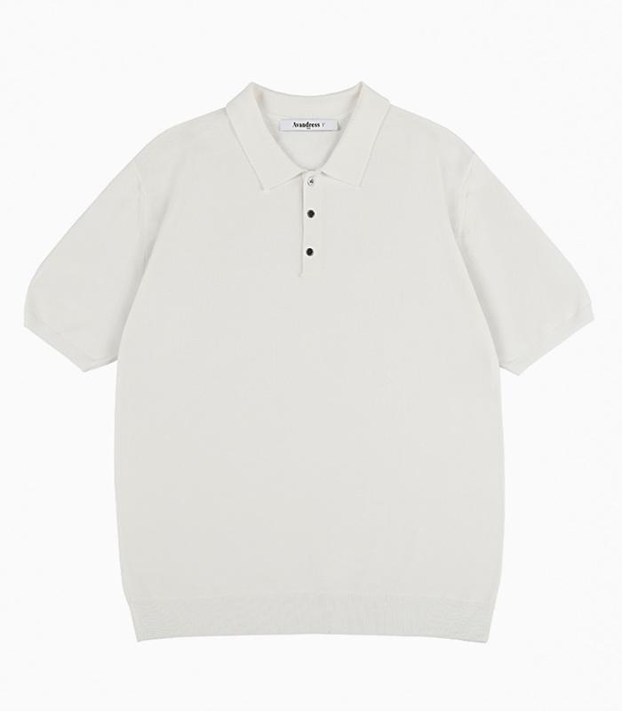 AVANDRESS Ian Button Collar Short Sleeve Knit - 9 Colors