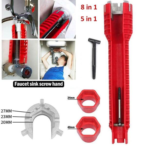 1 Set Multifunctional Faucet and Sink Installation Wrench Plumbing Tools Plumbing Wrench Kitchen Bathroom Plumbing Repair
