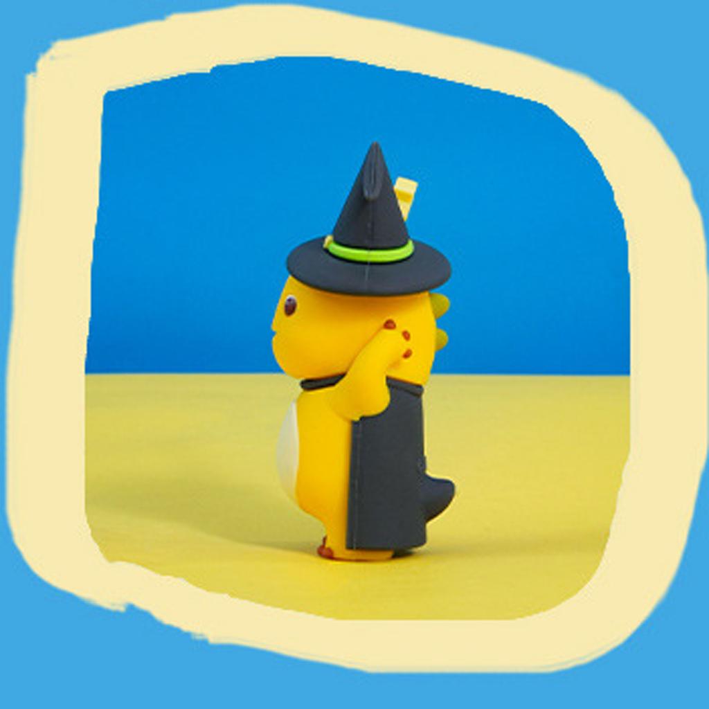 6PCS Milkosaurus Dinosaur, Cute Cartoon Yellow Dinosaur Model, Suitable For Home Decoration, Suitable For Party Animation Gift Toys (random Delivery)