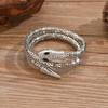 Snake Shaped Adjustable Bracelet for Women Unique Design Metal Alloy Material Flexible Fit Fashion Accessory