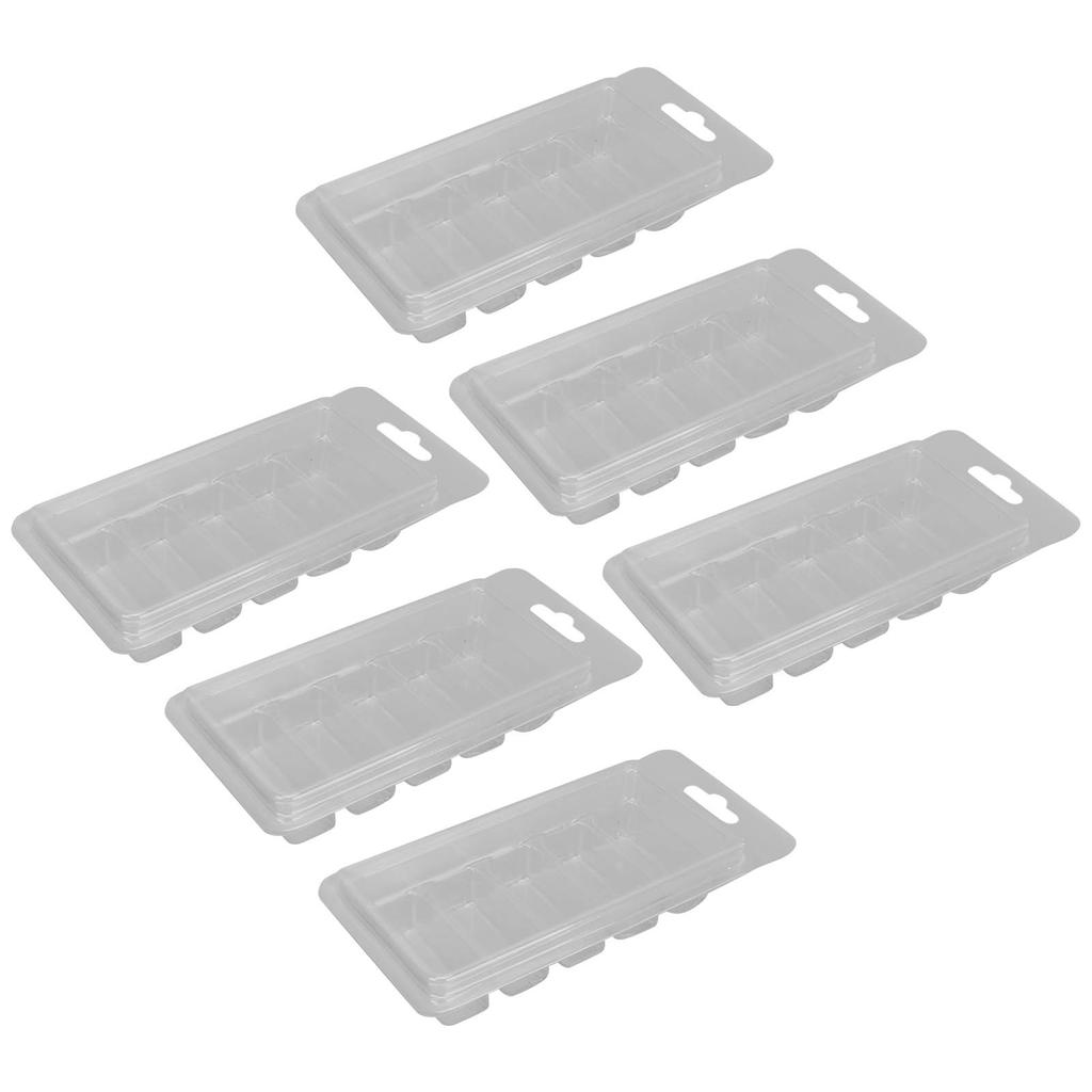 100 Stück 5 Zellen Wachsschmelzformen Leere PET Wachsschmelzbehälter für DIY Wachsschmelzen Dochtlose Kerzen