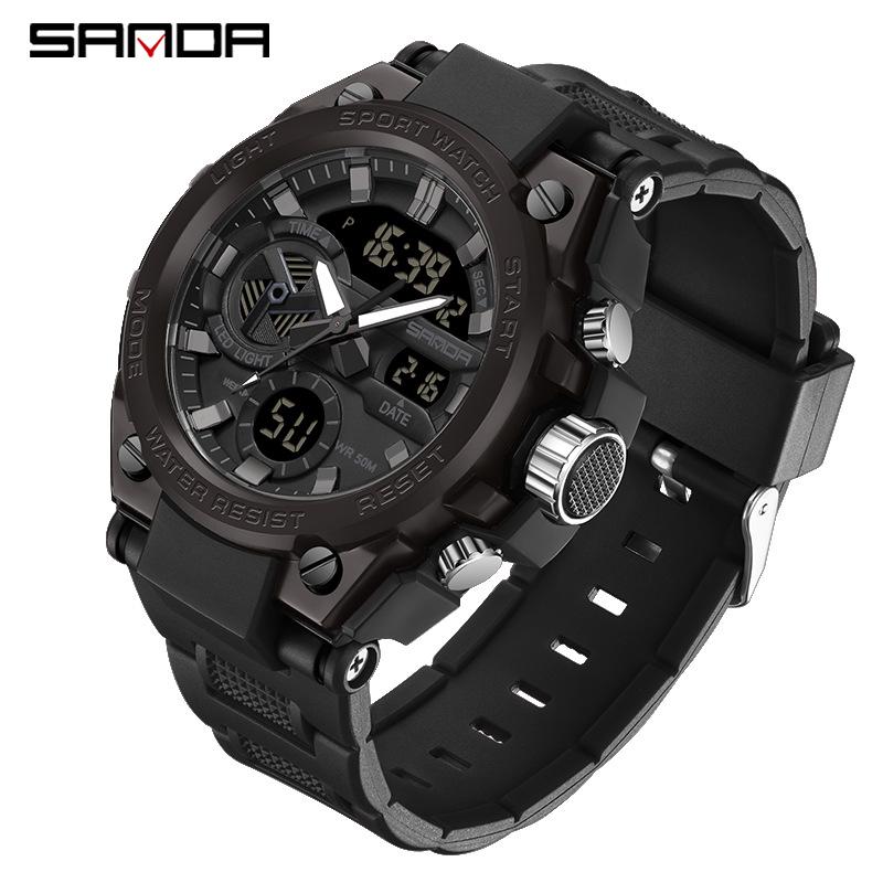 Sanda Waterproof Multifunction Student Sports Watch with Outdoor Features and Douyin Live Hot Design