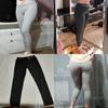 Bequeme Leggings mit hohem Bund und Glaubensaufdruck für Damen mit Bauchkontrolle
