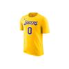 Nike NBA Kuzma Lakers Player Edition Jersey Number T-Shirt Men Tops Yellow AR4888-736