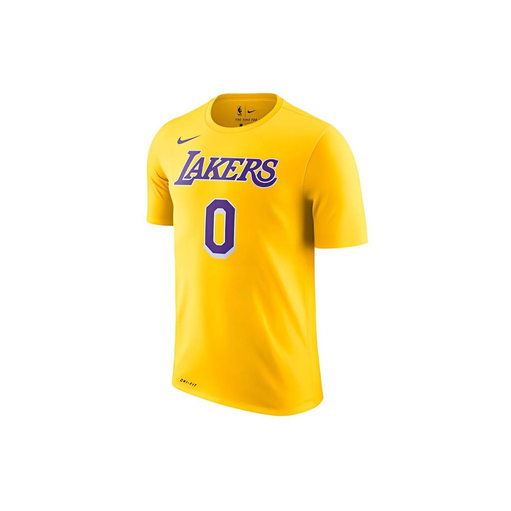 Nike NBA Kuzma Lakers Player Edition Jersey Number T-Shirt Men Tops Yellow AR4888-736