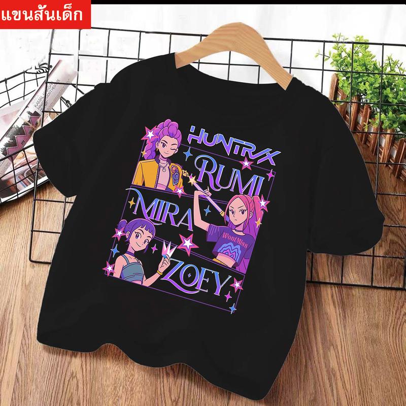 2025 Sommer Kpop Dämonenjäger T-Shirt Kinder Cartoon Anime Meme Druck Kleidung Rundhals Basic Jungen Oberteile Lässige Hemden Geschenk