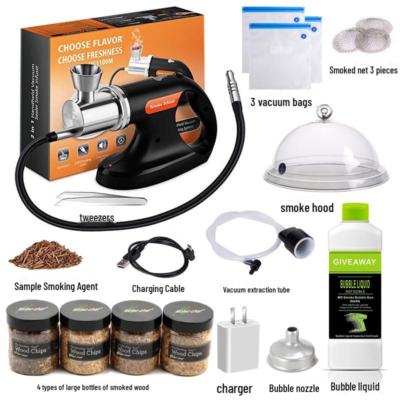 Handheld Smoker Gun Set for Molecular Gastronomy and Cooking