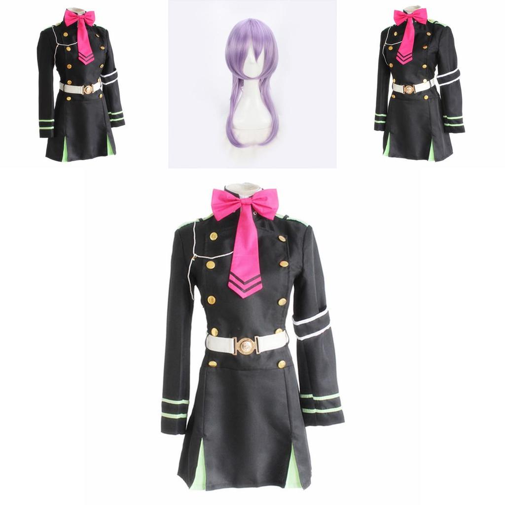 Elegant Anime Seraph Of The End Shinoa Hragi Military Uniform Cosplay Costume Dress For All Occasions