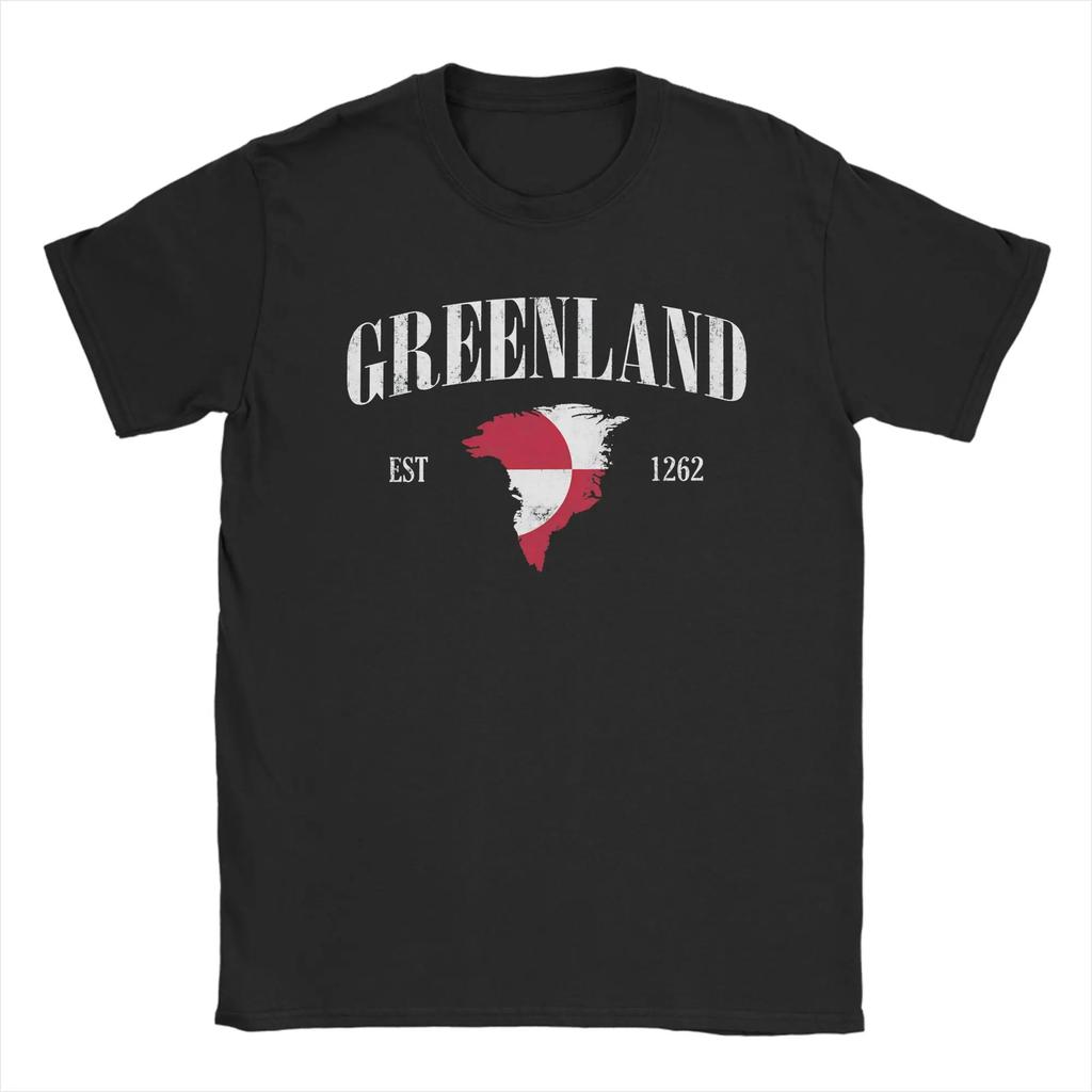Support Greenland Est 1262 T Shirt Summer Popular T Shirts Man Cotton O Neck 4XL 5XL 6XL Top Tees Short Sleeve Y2K Fun Tshirt