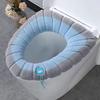Toilet Seat Cover Mat Soft Velvet Fabric Universal Bathroom Toilet Seat