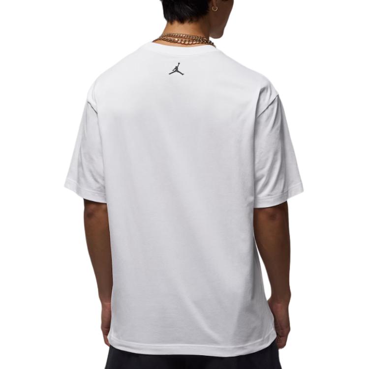 Jordan Tierprint Locker geschnitten Rundhals Kurzarm T-Shirt Herren Oberteile Weiß IF0786-100