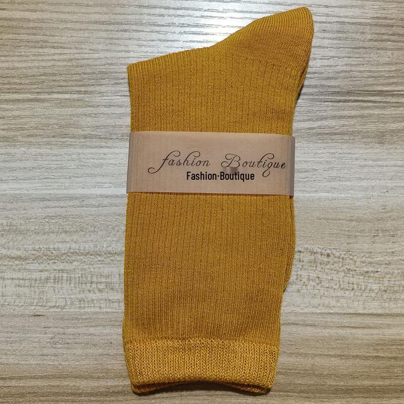 Women's 2025 Dopamine Dance Socks: Colorful, Scrunched Cotton Mid-Calf Socks for All Seasons