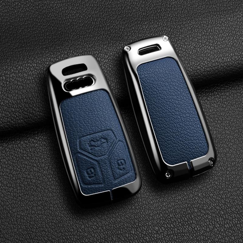 Husă Portchei din Aliaj de Zinc cu Piele pentru A5 A6 A7 A8 A4 RS3 RS4 SLINE Q3 Q5 Q7 Q8 B6 B7 B8, Decoratiuni Cheie, Carcasă