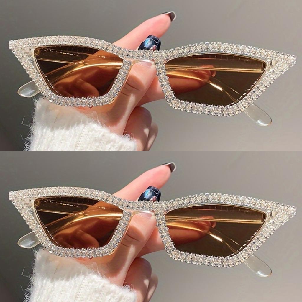 1PC Rhinestone Sunglasses Party Glasses Cat eye Sunglasses Cat eye Glasses Eyewear for Women Men Bar sunglasses