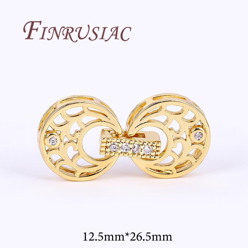 18K Gold Plated Clasp For Jewelry,Connectors For Bracelets,Fasteners Clasps,DIY Jewelry Accessories,Necklace Findings